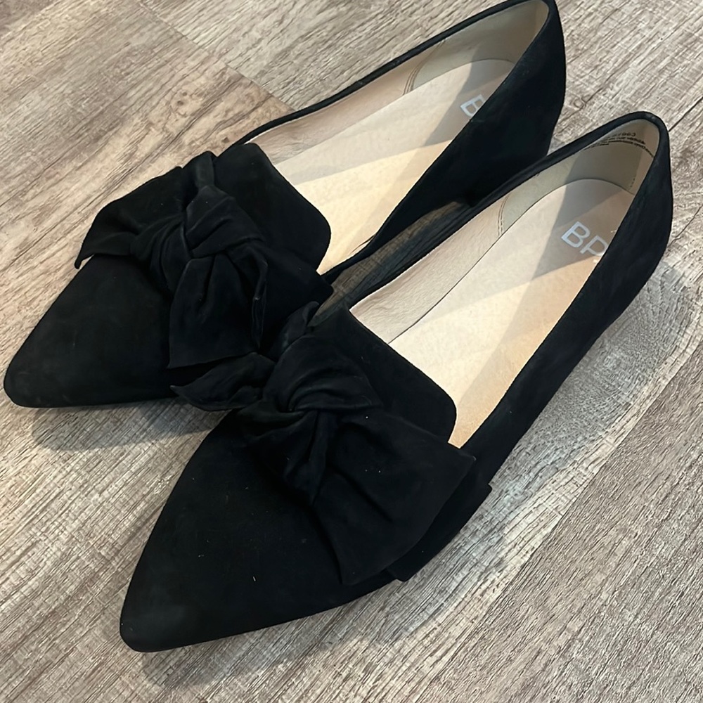 BP. Nordstrom Suede Leather Black Flat